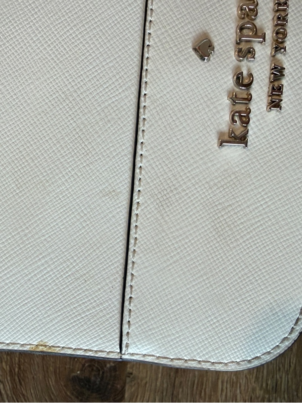 kate spade Cream Leather Crossbody Satchel with Top Handle - Picture 8 of 9